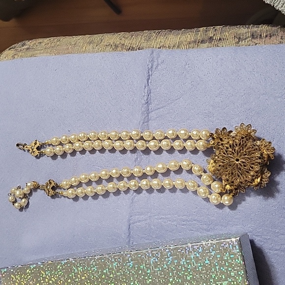 Miriam Haskell Necklace With Brooch - Picture 7 of 15